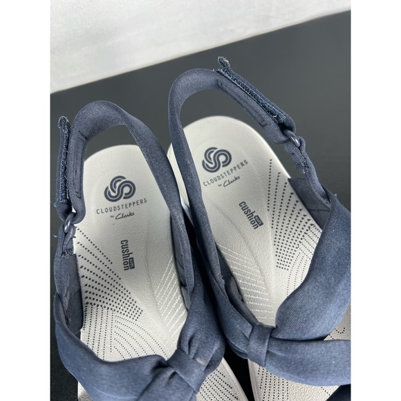 Clark’s Cloudstepper Arla Primrose Sandal Shoes Navy Ladies Size 7 - Picture 6 of 8